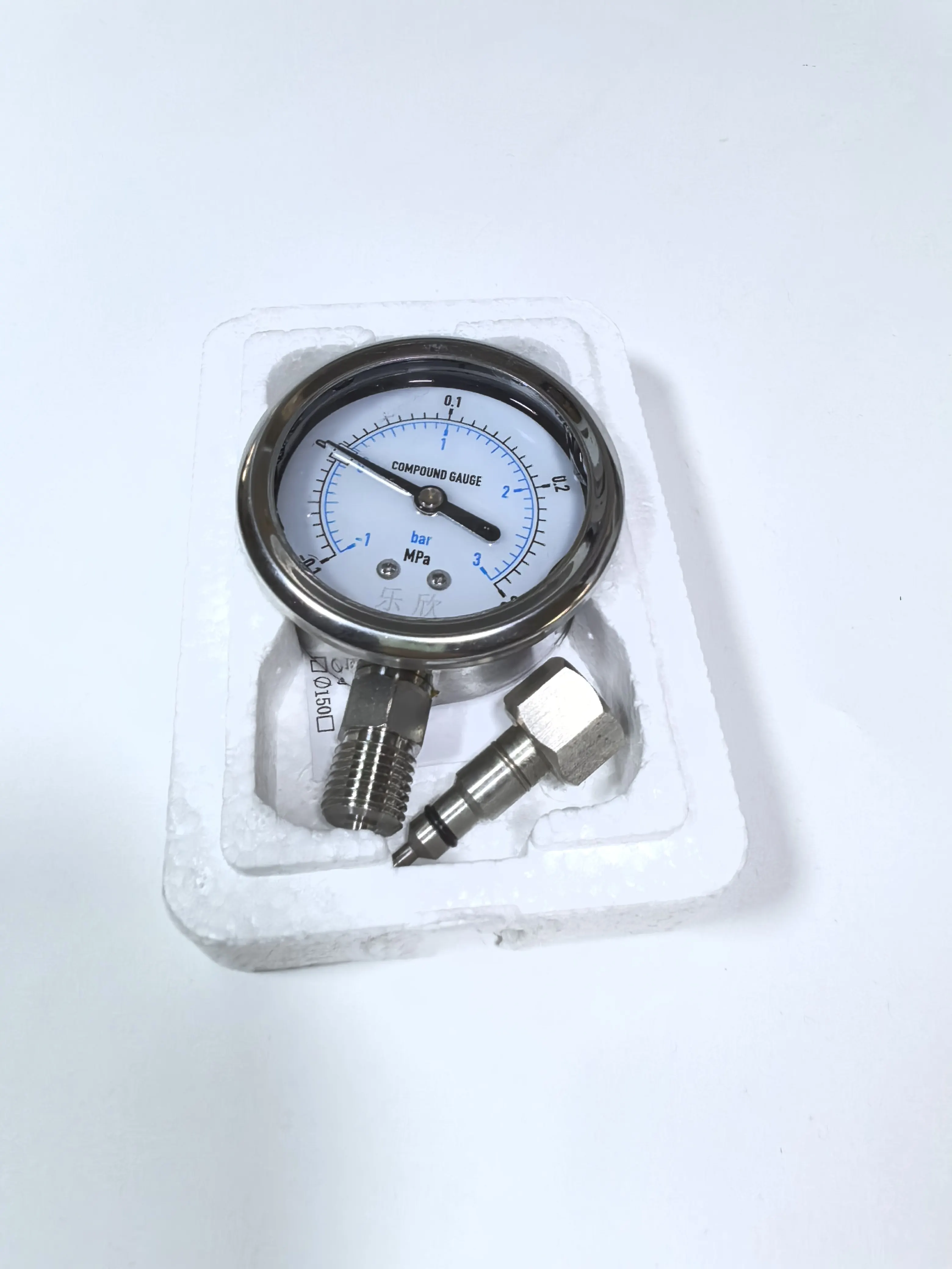 Waterway stress testing gauge, mechanical pressure