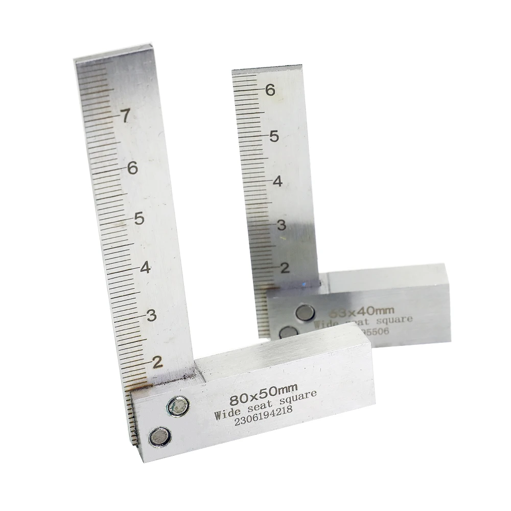 Machinist Square 90 Degree Right Angle Engineer Set Muti-Size Precision Grinding Steel Hardened Square Ruler Ruler Protractor