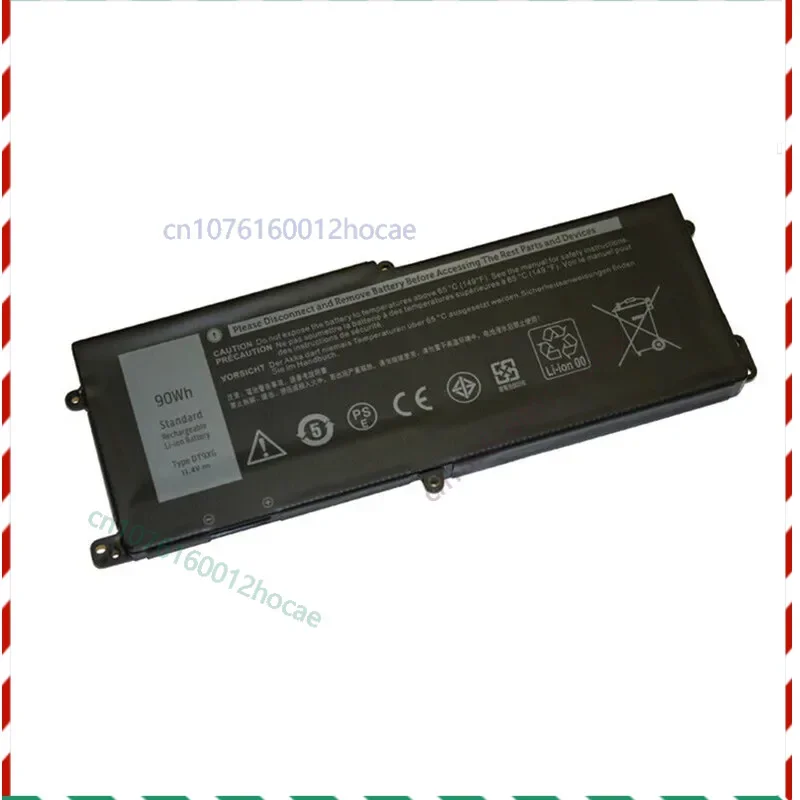 

High Quality 11.4V 90Wh DT9XG Laptop Battery For Dell For Alienware AREA-51M ALWA51M-D1968W D1968B D1746W D1733B 7PWKV New