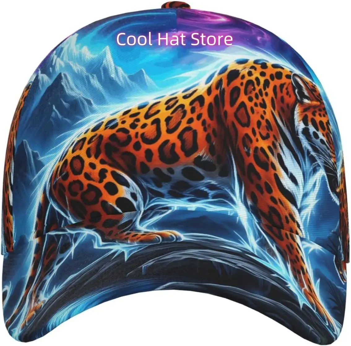 Fiery Tiger Roar Pattern Baseball Cap Adjustable Cotton Baseball Hat for Sports, Outdoor, Travel Gifts for Men Black