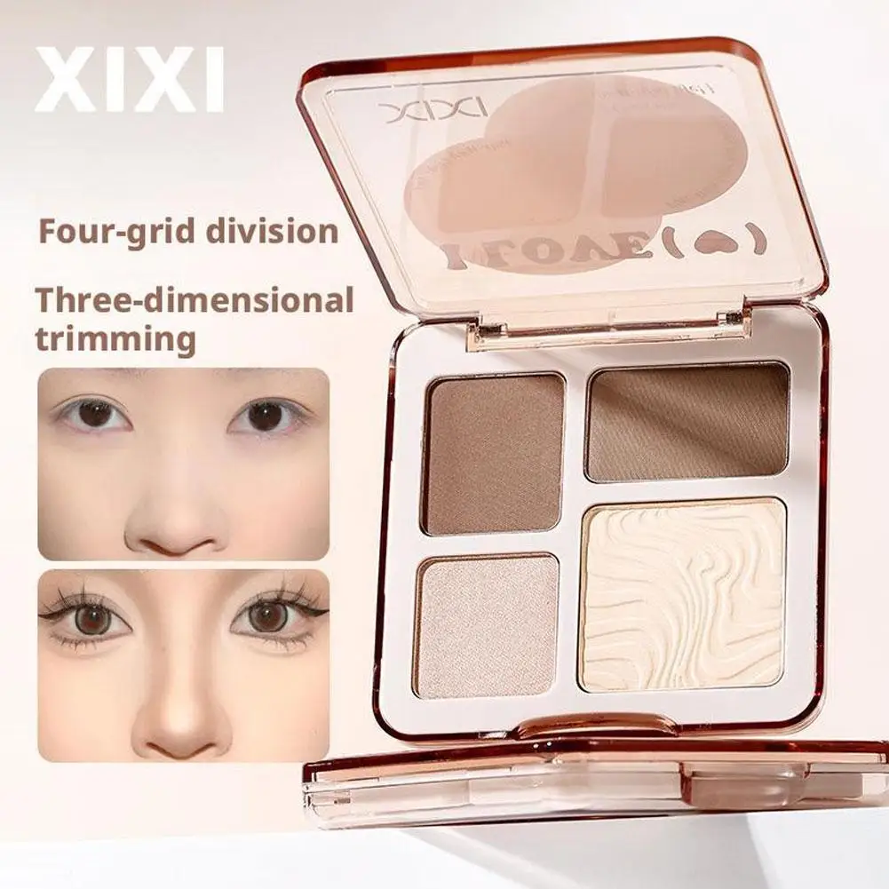 4 色の輪郭パレット マット ブライトナー L 長持ちする立体的な輪郭 アイシャドウ マルチユース パレット フェイス メイクアップ