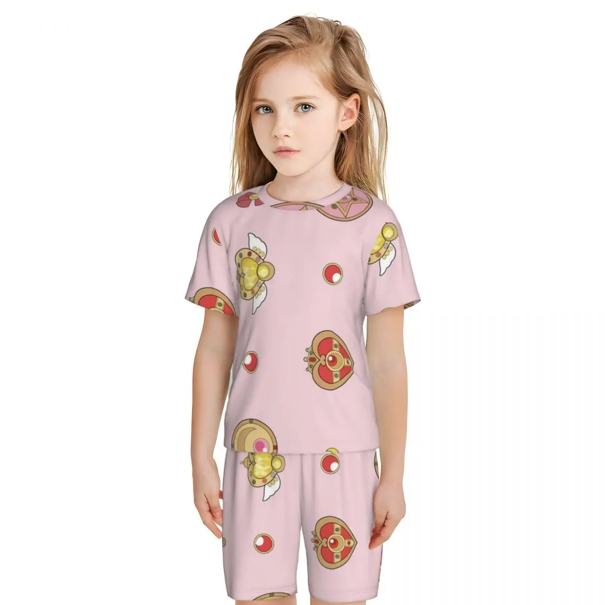 Sailor Moon New Summer Plus Size 4XL Pajamas Set for boys girls Nightwear