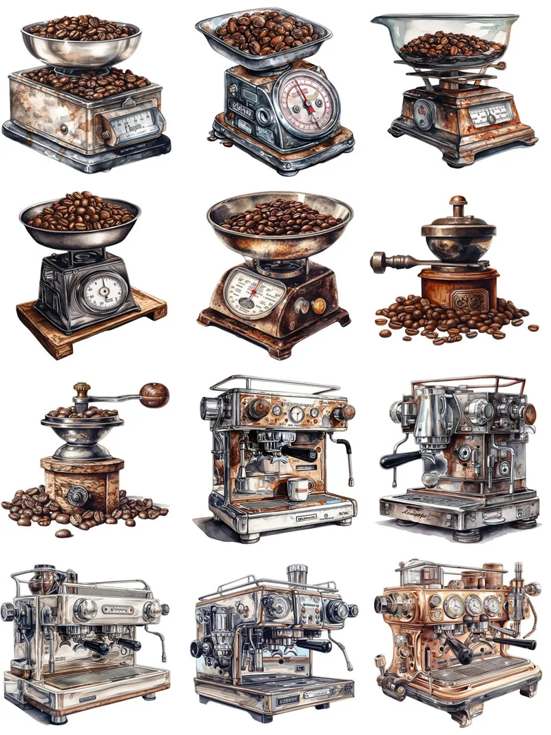 Coffee machine Stickers Crafts And Scrapbooking stickers kids toys book Decorative sticker DIY Stationery