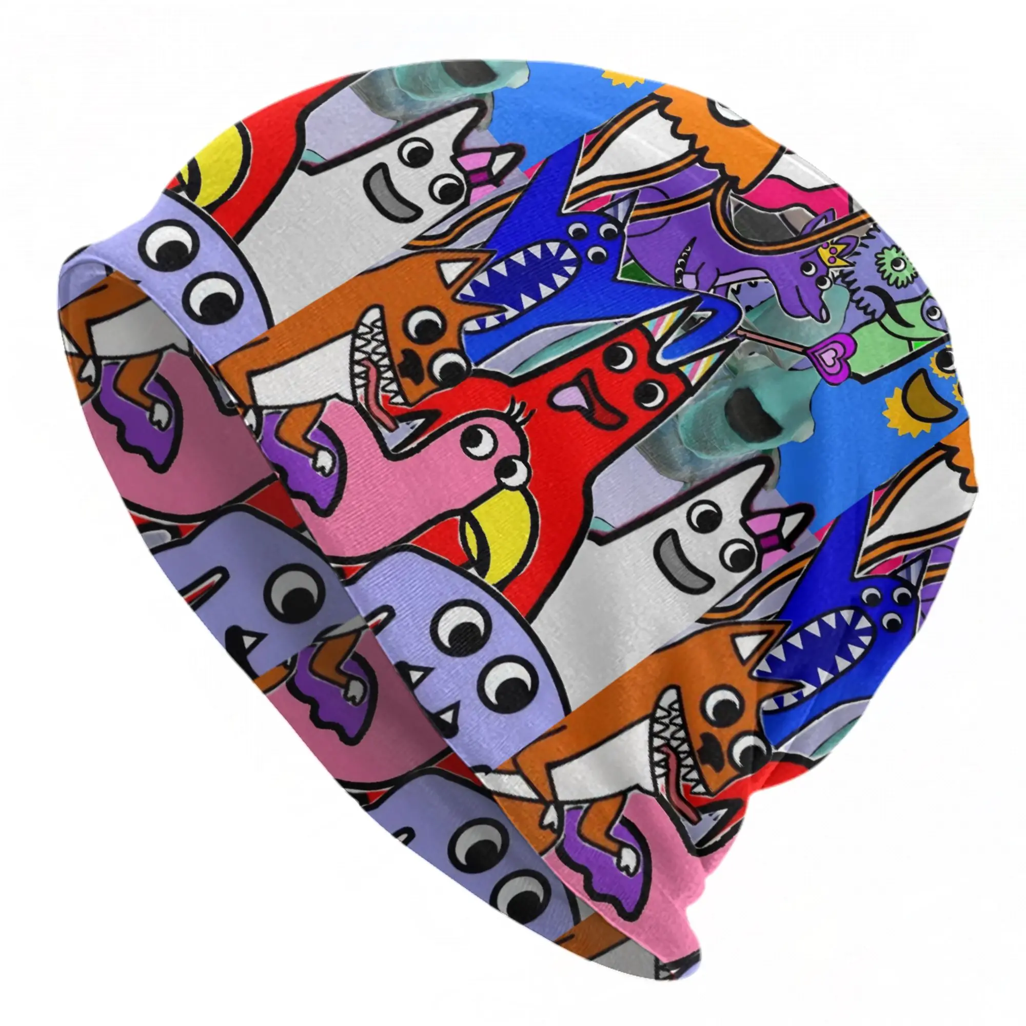 Gartens Banbans Horror Game Bonnet Hats Goth Outdoor Skullies Beanies Hat Gaming Cartoon Unisex Spring Dual-use Cap
