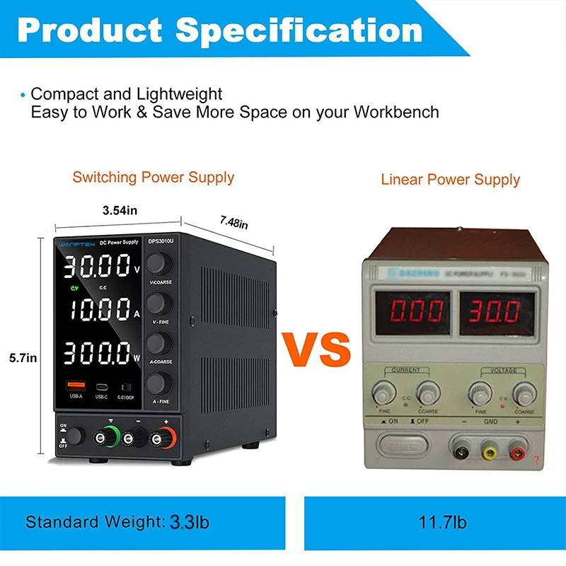 調節可能な電源,実験室用,30v,10a,60v,5a,AC,スイッチング,安定化ベンチソース,wumptek dps3010u