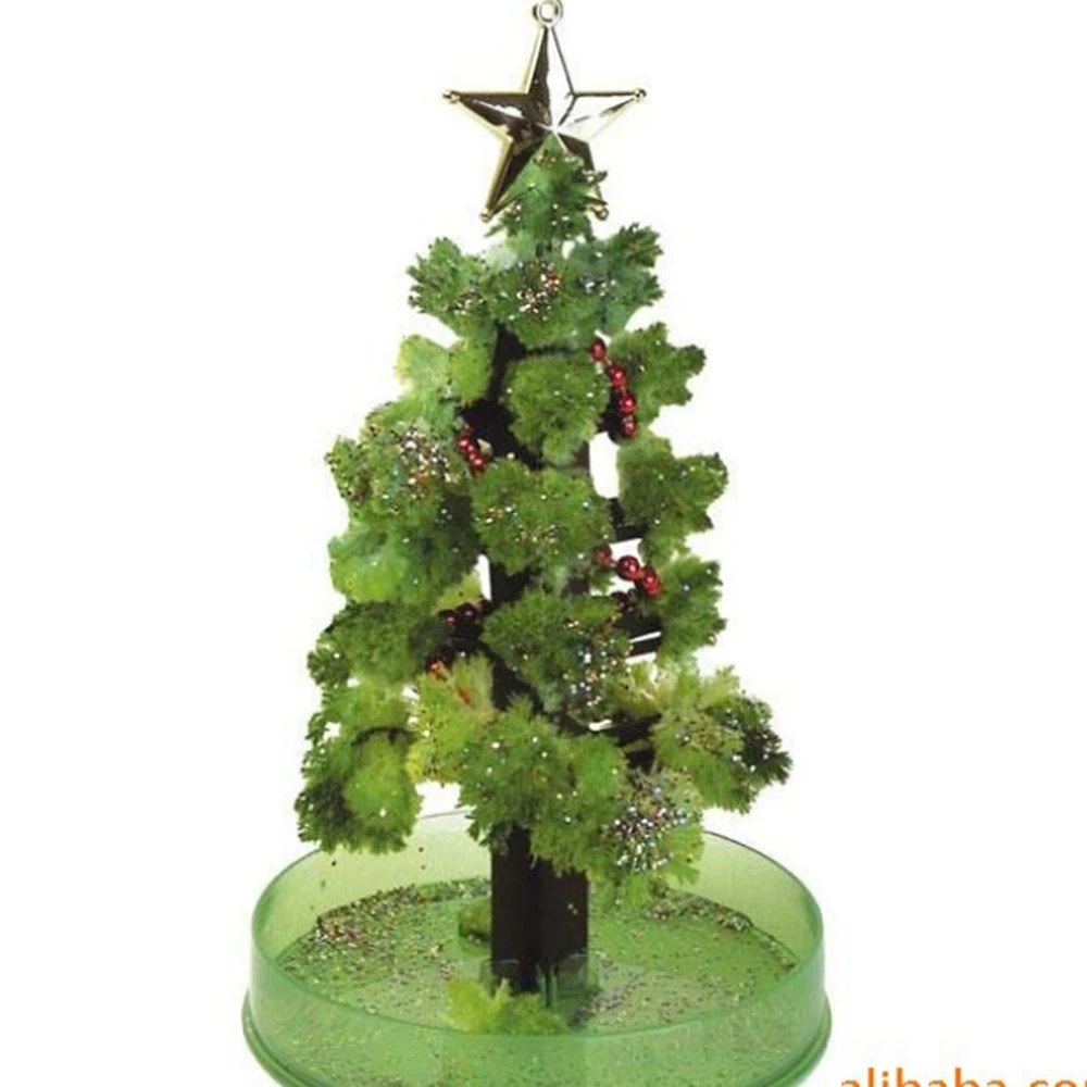 

1 PCS 2023 170 MM Height Green DIY Visual Artificial Magic Growing Paper Crystals Tree Magical Christmas Trees Science Toy Funny