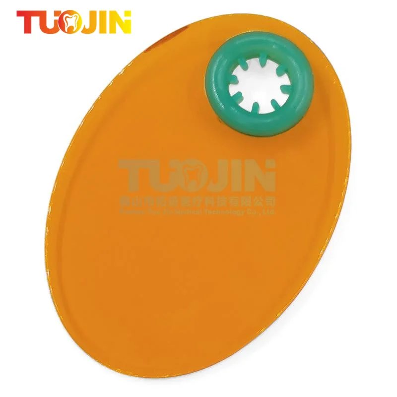 2pcs Dental Curing Lamp Shield Plate Curing Lighting Filter Shade Board Orange Color Oval Shape Light Hood Accessories