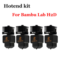 New High Quality H2D Hotend Kit with 0.2/0.4/0.6/0.8mm Hardened steel Nozzle Replace Hotend Kit For Bambu H2D A1/A1mini