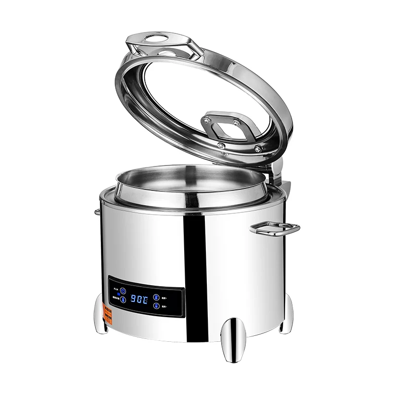 Commercial Hotel Electric Soup Stove Stainless Steel Buffet Food Warmer 220V Cooking Equipment With Motor Core Components