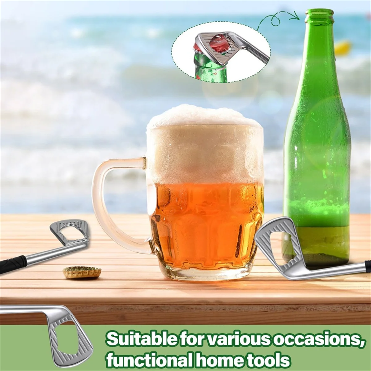 5 قطعة نادي الغولف فتاحة الزجاجات الجدة البيرة هدية الغولف الديكور فتاحة البيرة للاعب الغولف جولف عاشق البيرة المتحمسين الساخن