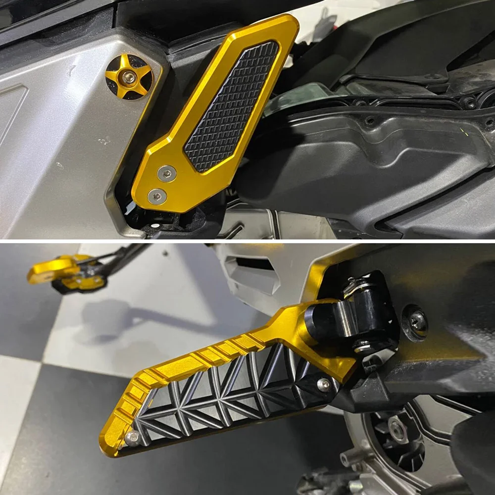 FOR HONDA ADV150 ADV 150 ADV160 ADV 160 ADV125 2018-2023 Rear Passenger Folding Foot Pegs Bracket Pair Aluminum