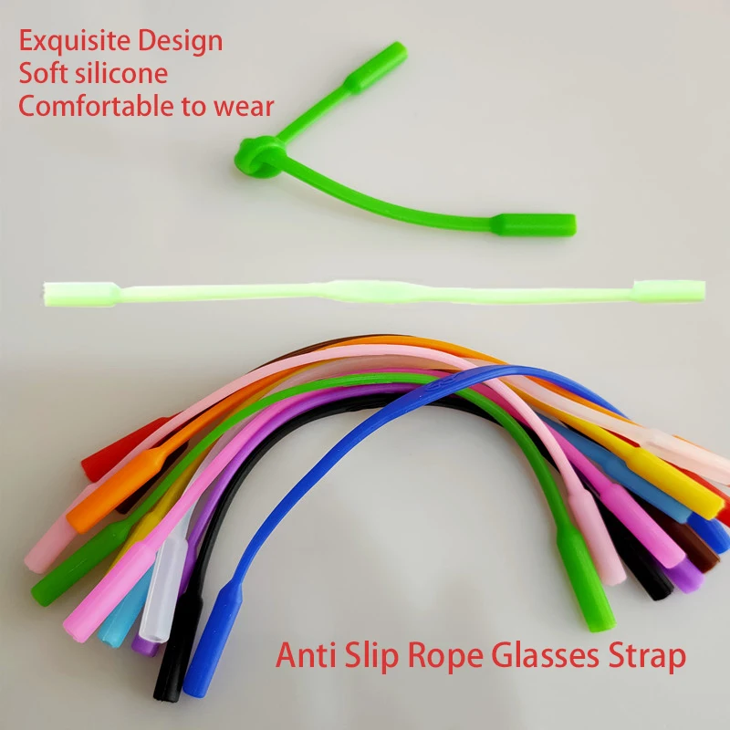 1PC Exquisite Design Bunte Weiche Silikon kinder Gläser Anti Slip Seil Gläser Strap Angenehm Zu Tragen – Detail 5