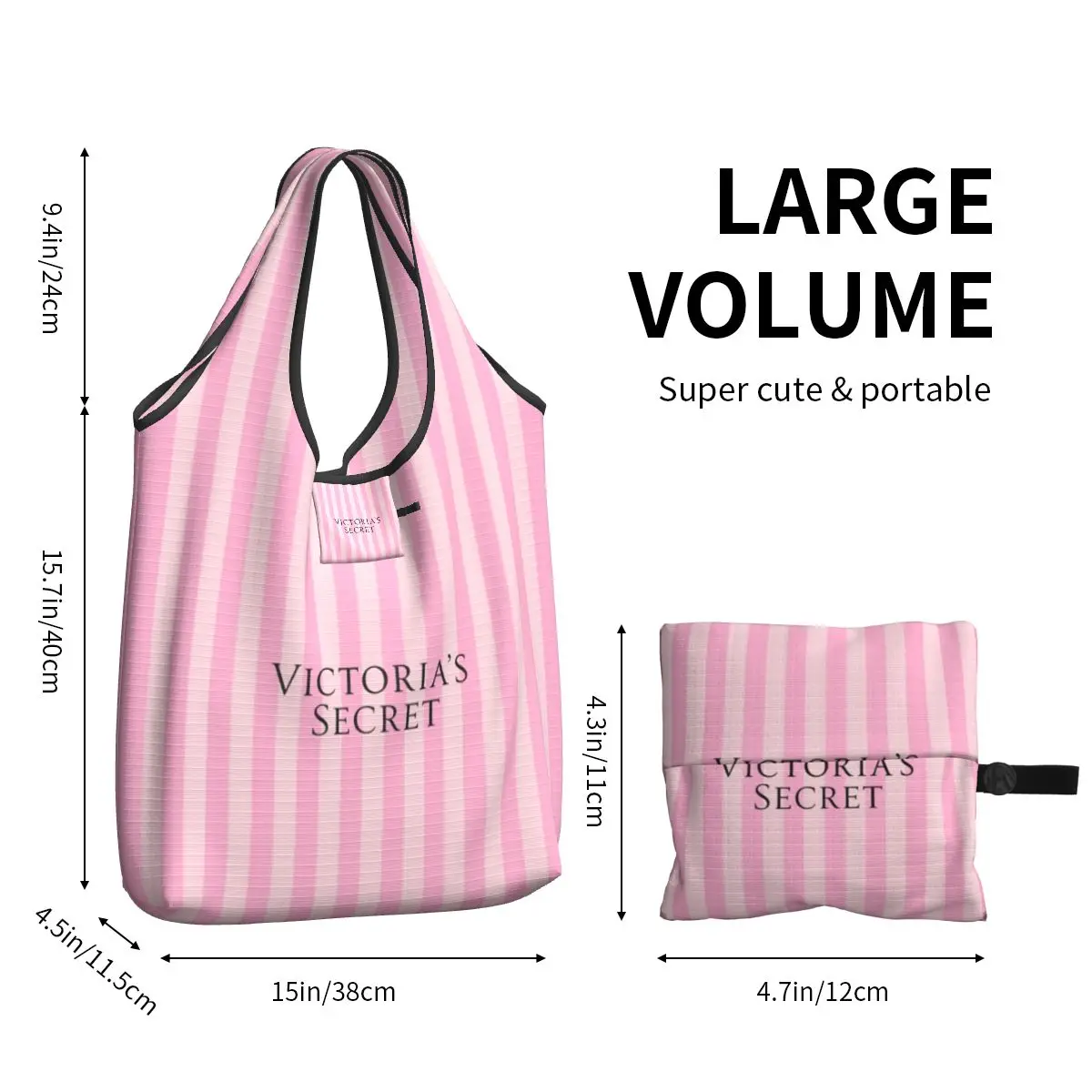 Pink-Victoria-S-Love-Secret New Fashion High Capacity Waterproof College Backpack Trendy Laptop Travel Book Bag