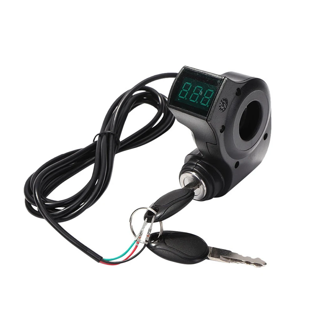 

Electric Scooter Ignition Lock Handlebar Control Switch Thumb Throttle with Keys Plastic 13*13*6cm 136g Compatible for Kugoo M4