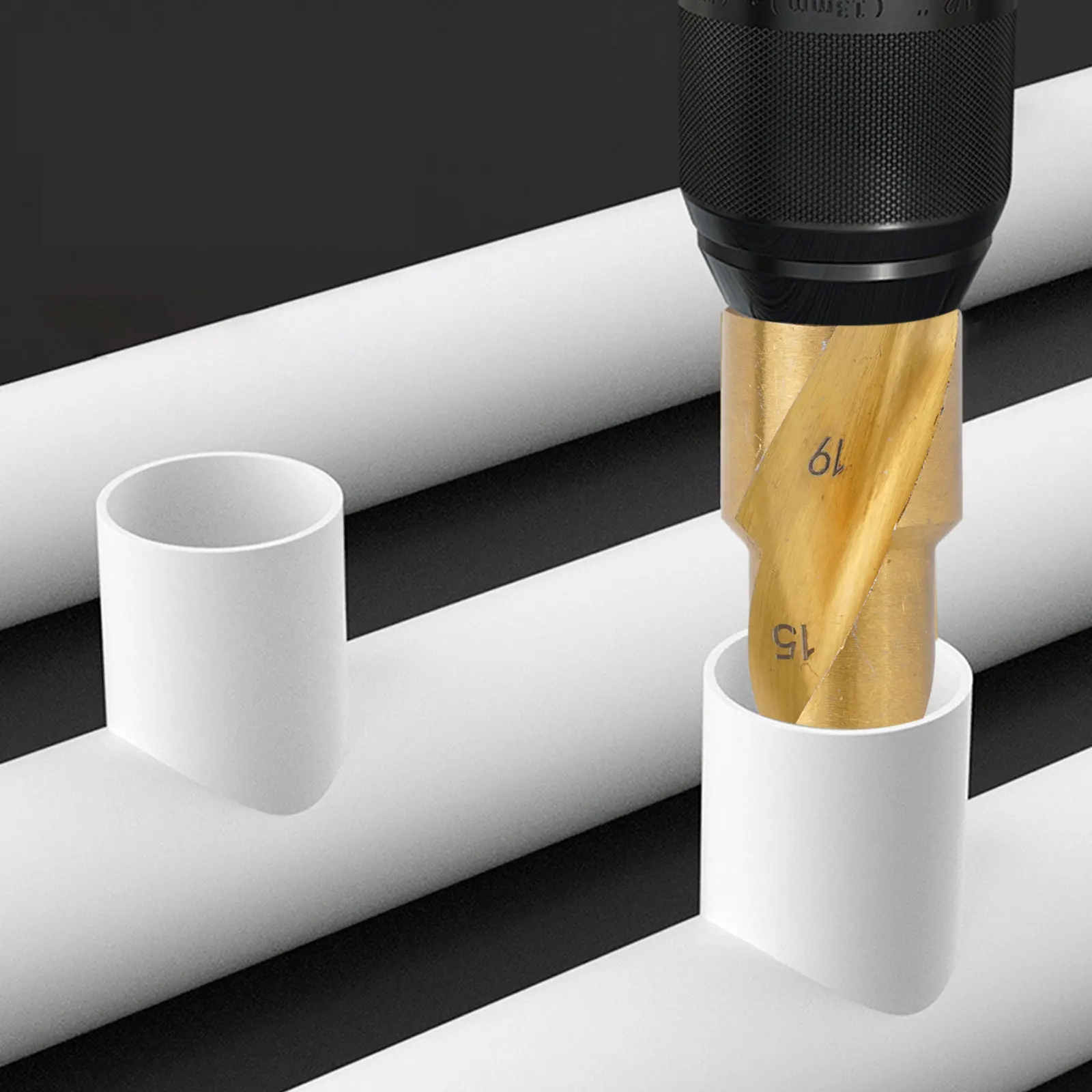 Hex Shank Design Plumbing Tool Drilling Tool Center Punch Tool Plumbing Drill Bit High-Quality Performance Precise Cutting Edges