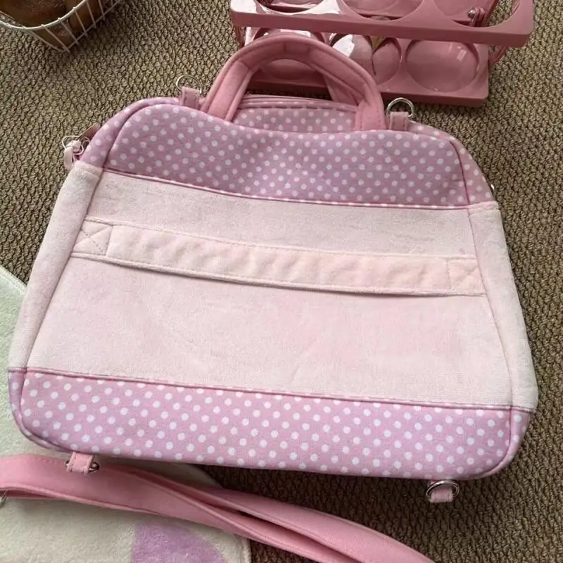 Rilakkuma Pink Polka Dot Large Size Laptop Bag Large Capacity Handheld Style Schoolbag Business Travel Storage Bag Girl Gift - view 6