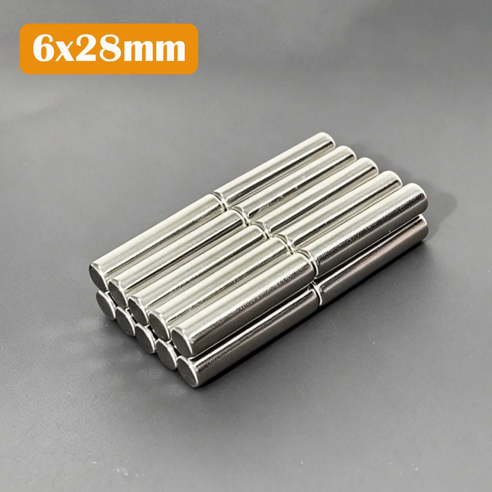

Магнит неодимовый N35, 6x28 мм, круглый, сверхмощный, постоянный, NdFeB, для холодильника, для магнитных поделок