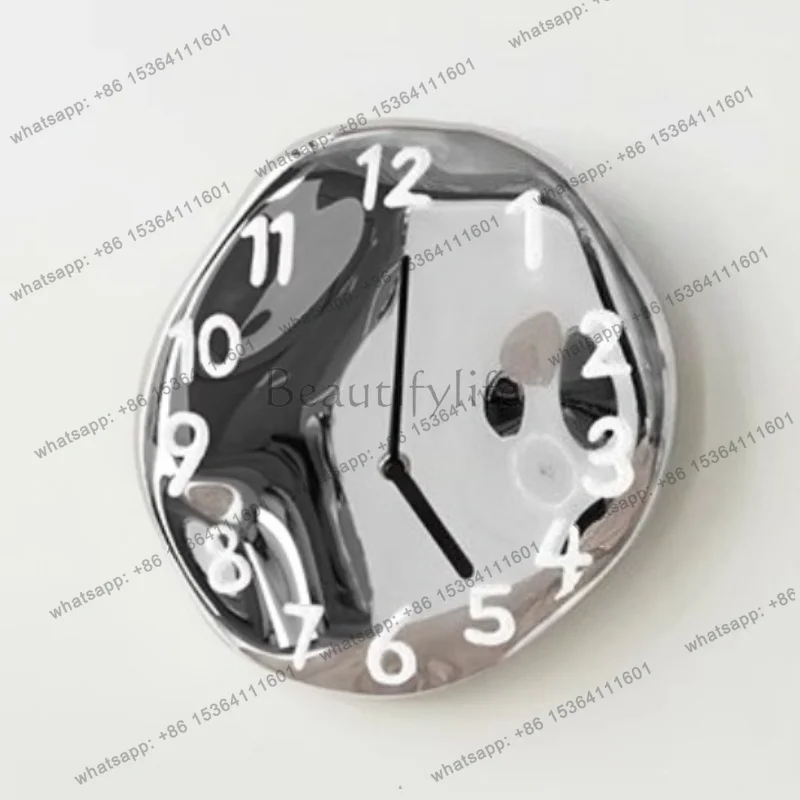 Electroplated Hanging Clock Bedroom Wall Clocks Living Rooms Suspend Watch Home Furnishings Ceramic Modern Silent Accessories