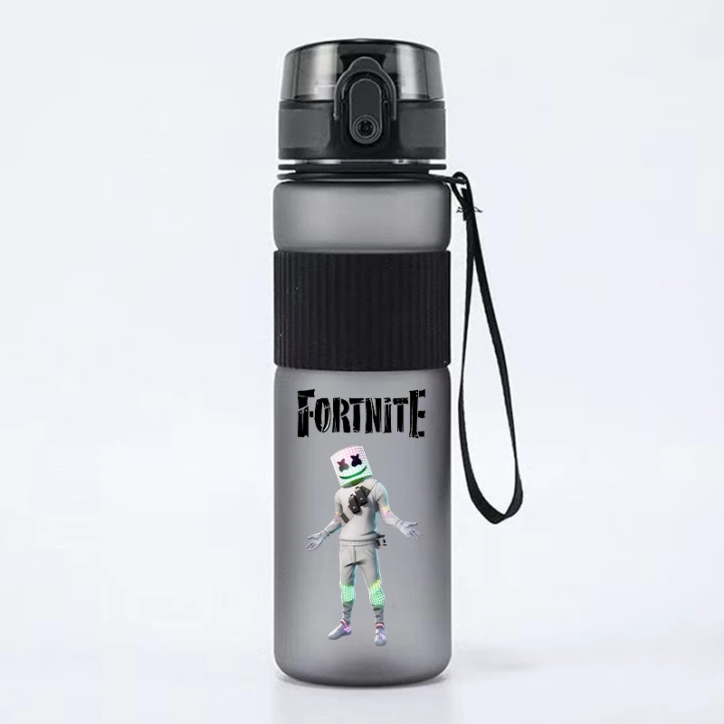 새로운 550ml Fortnites 물병 만화 게임 그림 인쇄 된 물병 소년 여름 스포츠 물병 어린이 생일 선물