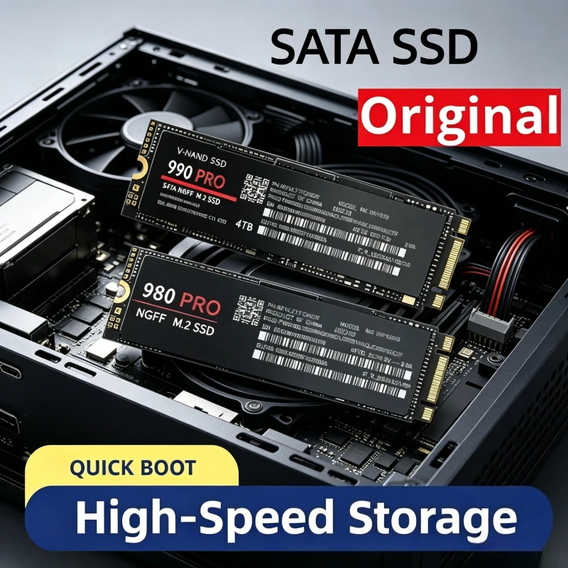 

【Brand+】High Speed Up to 7400MB/s – 980Pro 990Pro M.2 NGFF PCIe 4.0 Internal Solid State Drive, for Laptop & Desktop PC SSD