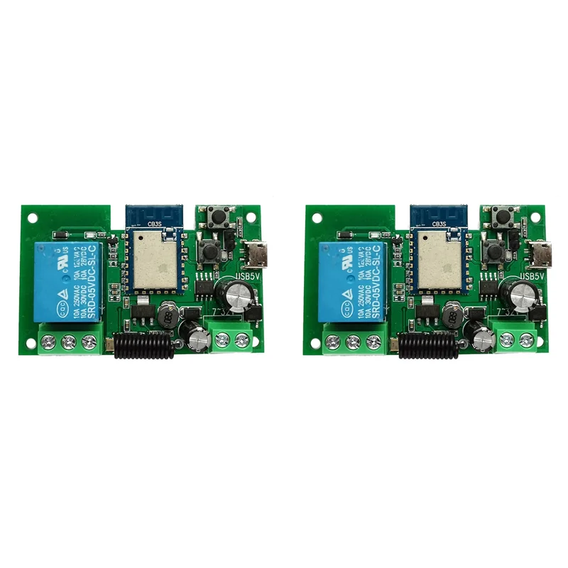 【Superdeals】2X Tuya WIFI controlador de interruptor inteligente puerta abridor de puerta de garaje 1CH 7-32V módulo de relé de bloqueo automático temporizado