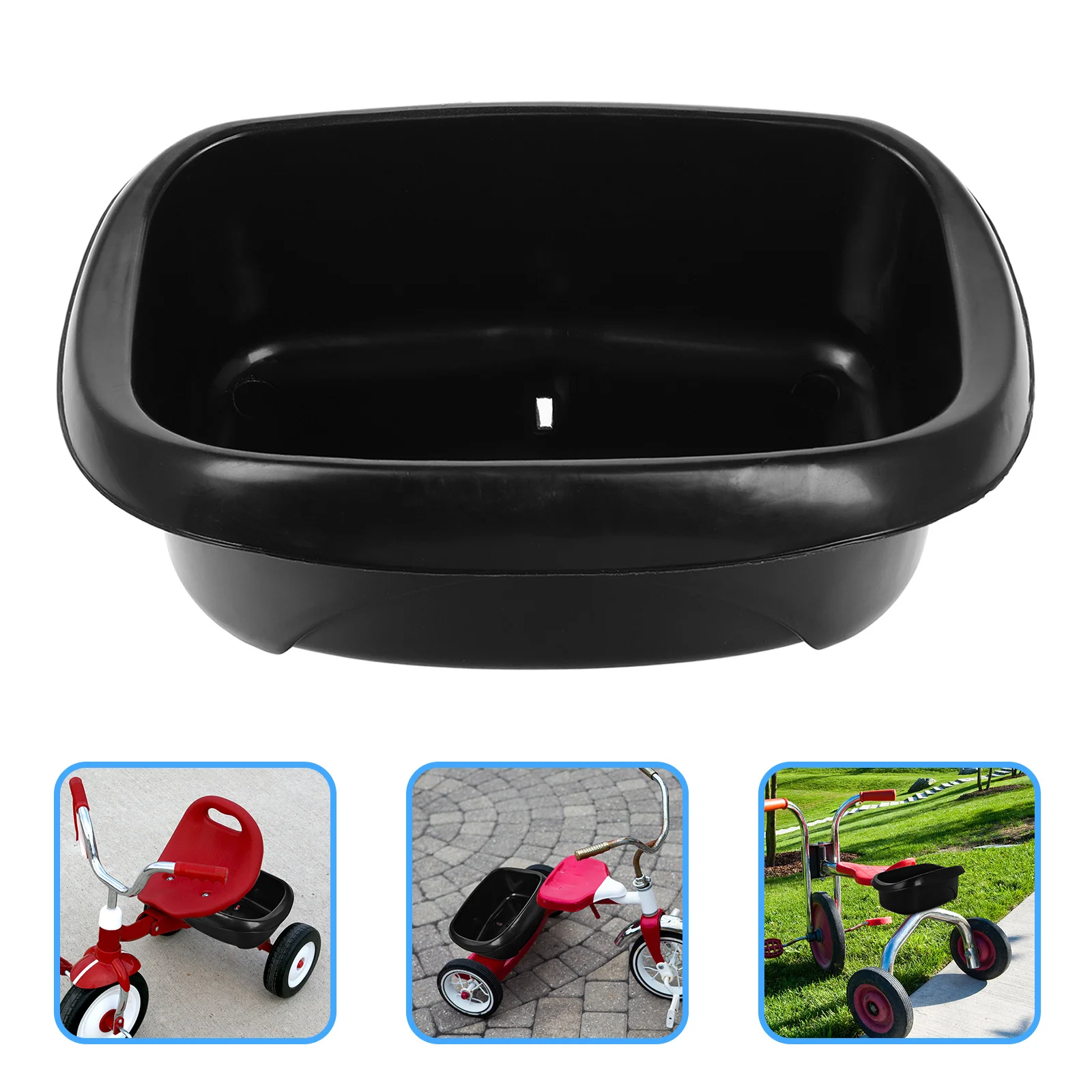 Kids Bike Basket Large Capacity Rear Front Storage For Children Tricycle Durable Plastic Organizer Sturdy Toddler
