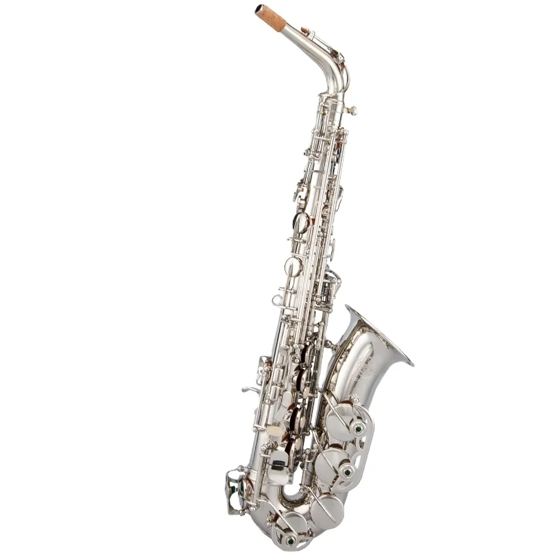 

Nickel Plated Alto Saxophone Eb Toned Wind Instrument with Brass Body