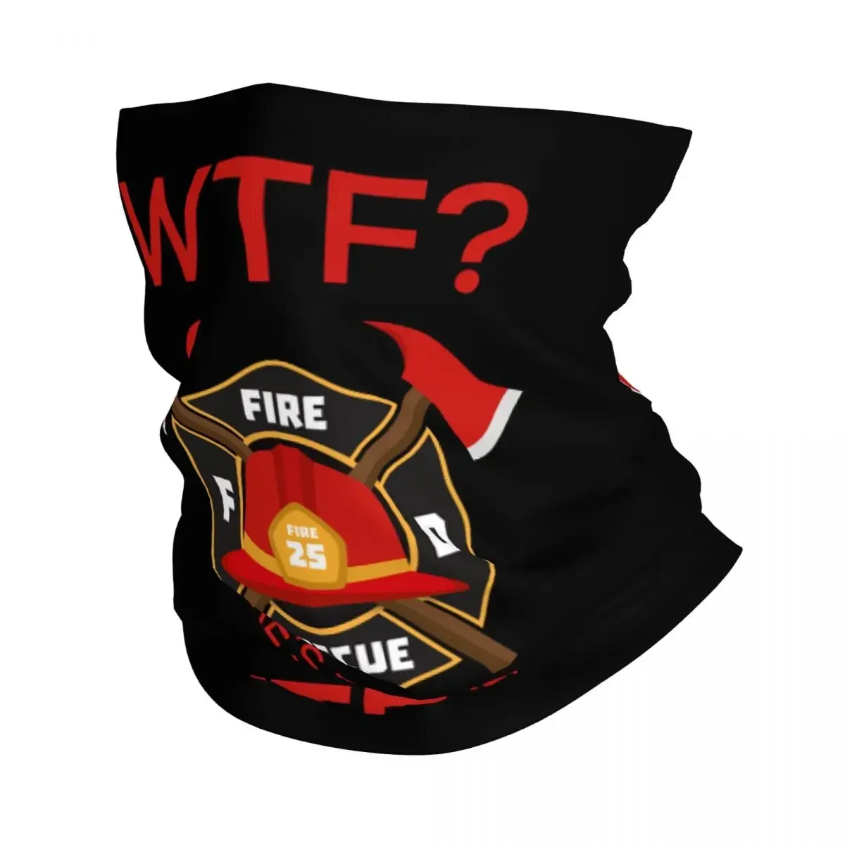 Custom Funny Firefighter Winter Headband Neck Warmer Women Men Ski Running Tube Scarf  Rescue Fireman Face Bandana Gaiter