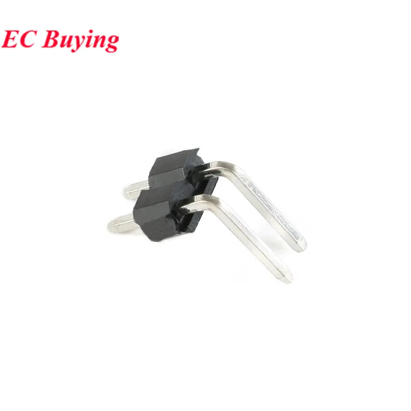 10-20Pc 2.54mm 90° Curved Male Single Double Row Pin Header Needle 2P/3P/4P/5P/6P/8P/10P 40P Connector Strip Pinheader PCB Board
