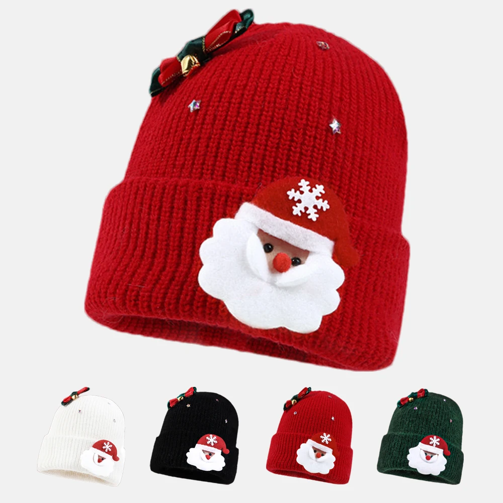 Fashion New Christmas Knitted Hats Plush Ear Cover Pullover Cap Earflap Protection Cycling Protective Ear Protector Cap Beanies