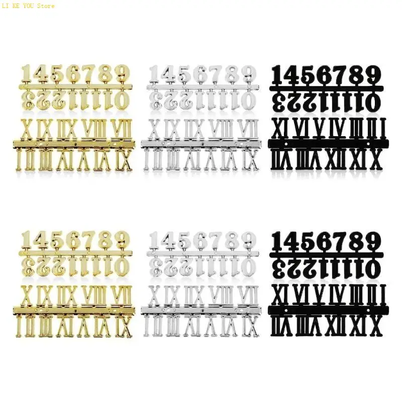 W3JE Arabic Roman Numeral Clocks Number Plate Taste Wall Clock Accessories DIY Craft