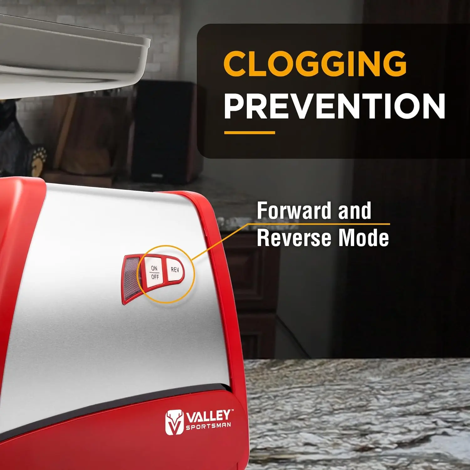 Tritacarne elettrico e salsicce, 1/2 HP 575 W max, tritacarne con lama in acciaio inossidabile e 3 piastre, 2 artigli per carne