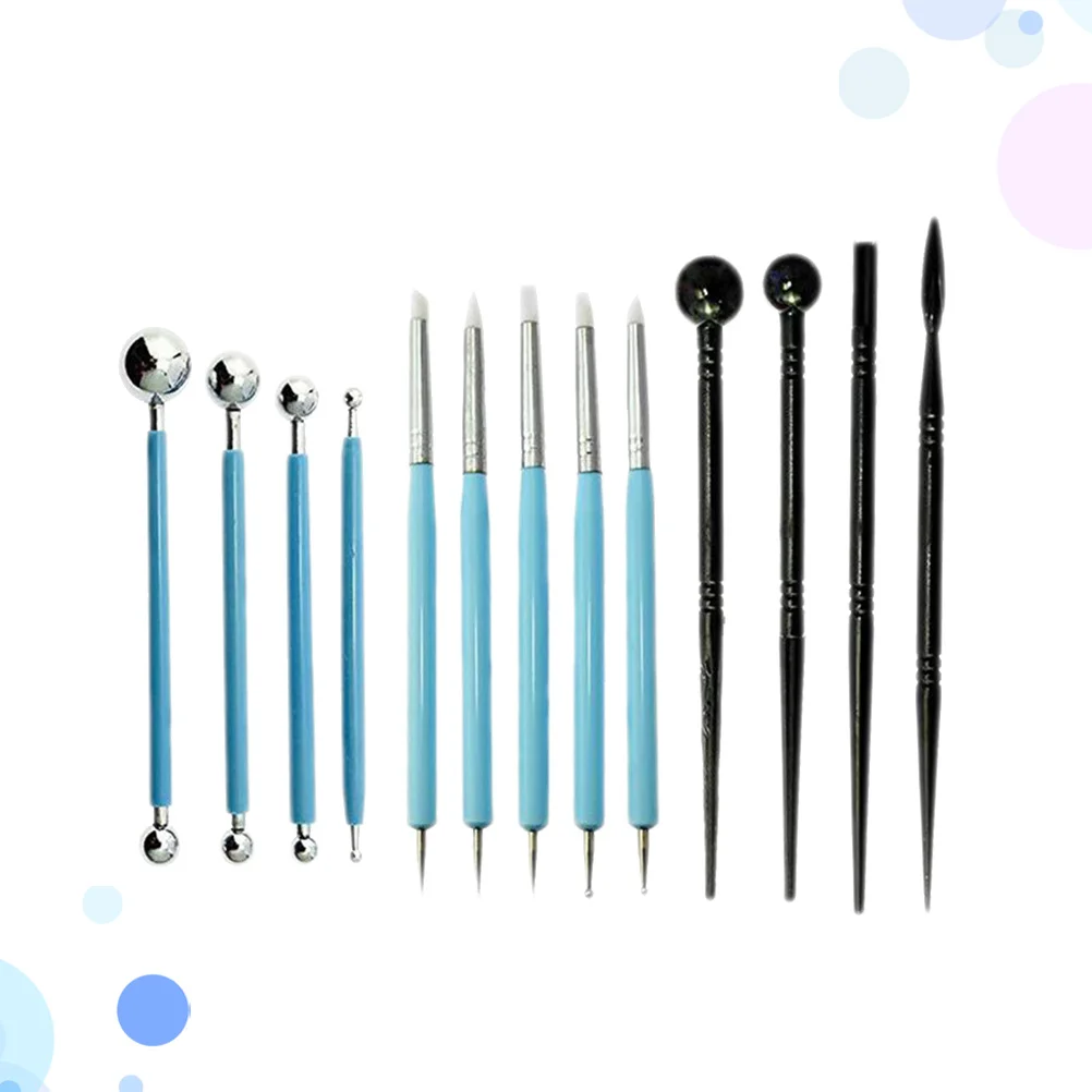 

13Pcs Fondant Sculpting Pen Kit Plastic Cake Modeling Tools Sugar Sculpture Engraving Set for DIY Cake Decoration