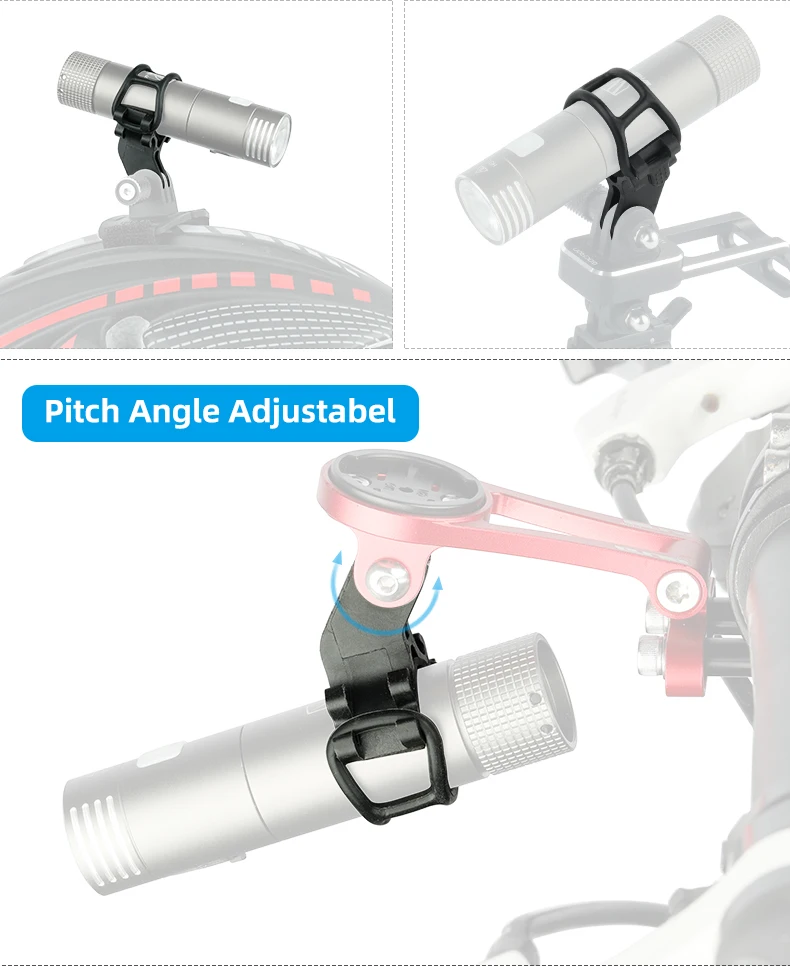 Fahrrad Taschenlampe Halter Clip Halterung MTB Rennrad Taschenlampe Ständer Halterung Passt GoPro Sport Kamera Radfahren Zubehör – Detail 9