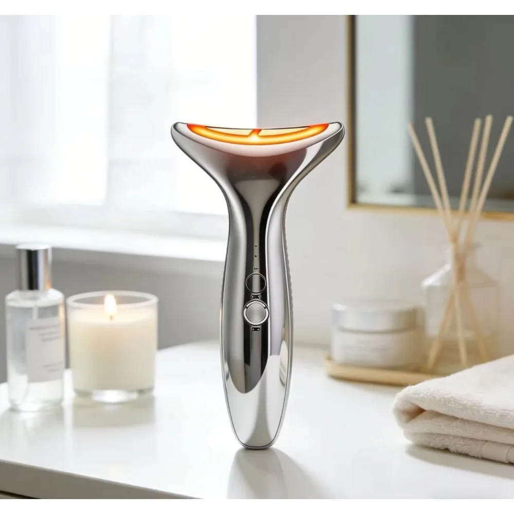 Portable Battery-Powered Face and Neck Lifting Beauty Device Multi-Function 4 in 1 Face Massager Household Use