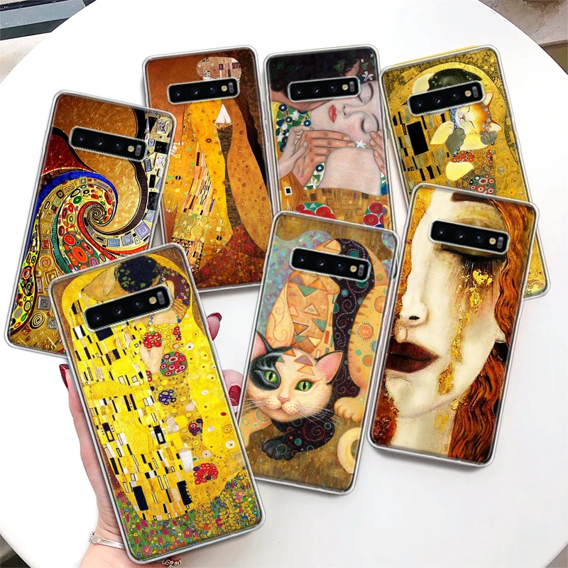 Kiss by Gustav Klimt Desig Coque Phone Case For Samsung Galaxy Note 20 Ultra 10 Plus 9 8 M12 M21 M30S M31 M32 M51 M52 J4 J6 + J8