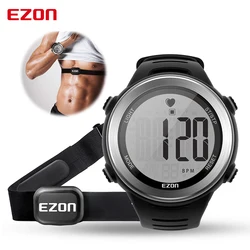 EZON T007  Heart Rate Monitor and Chest Strap, Exercise Heart Rate Monitor, Sports Watch with HRM, Waterproof, Stopwatch.