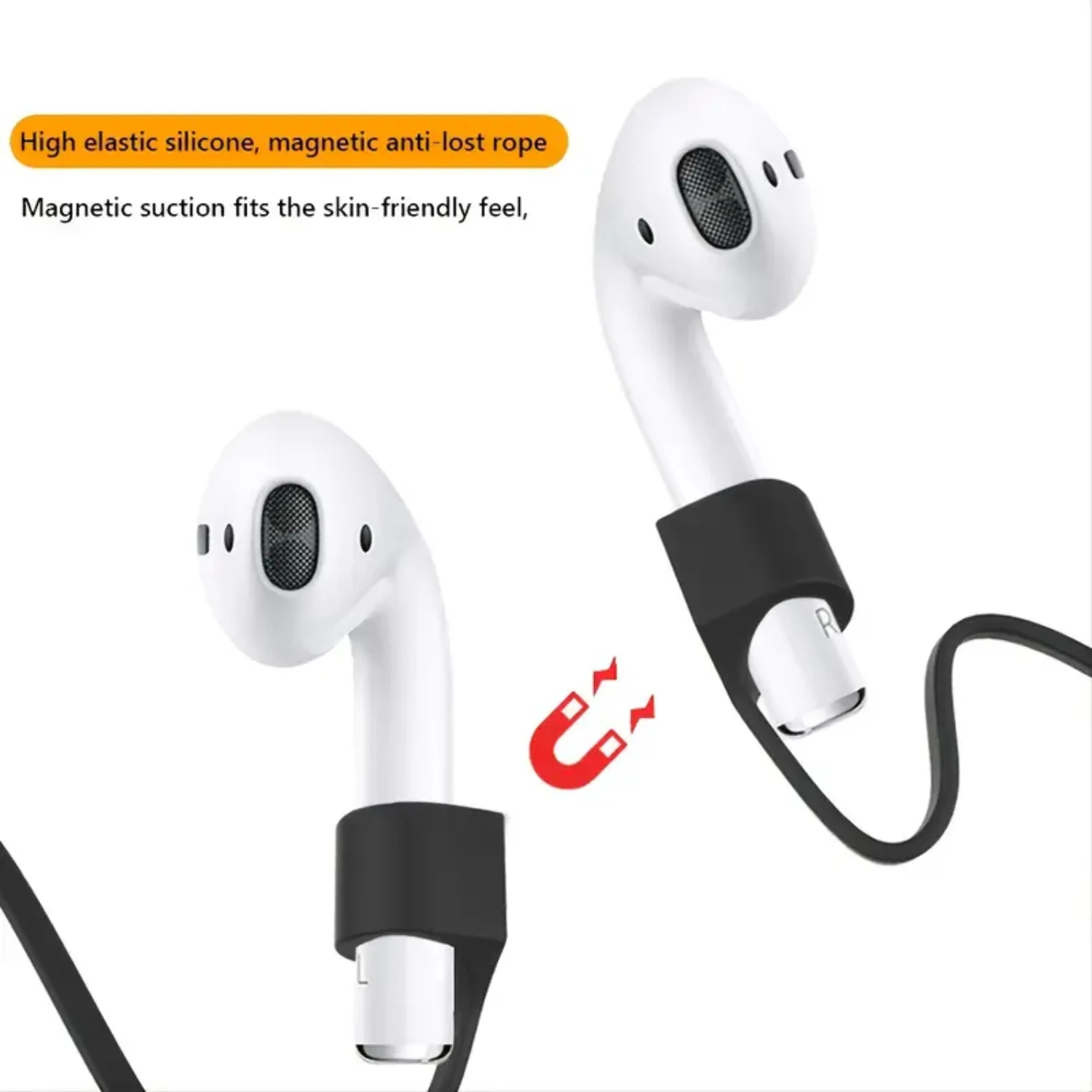 

1pc Highly Effective Anti-Lost Silicone Rope Earphone Strap for AirPods Pro, 3, 2, and 1 - Ultimate Security and Loss Prevention