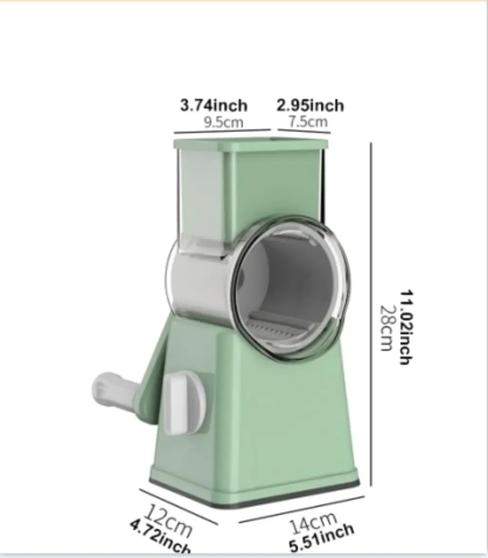 

Versatile Vegetable Chopper - Effortlessly Slice, Grind, and Chop Fruits with Interchangeable Blades & Container