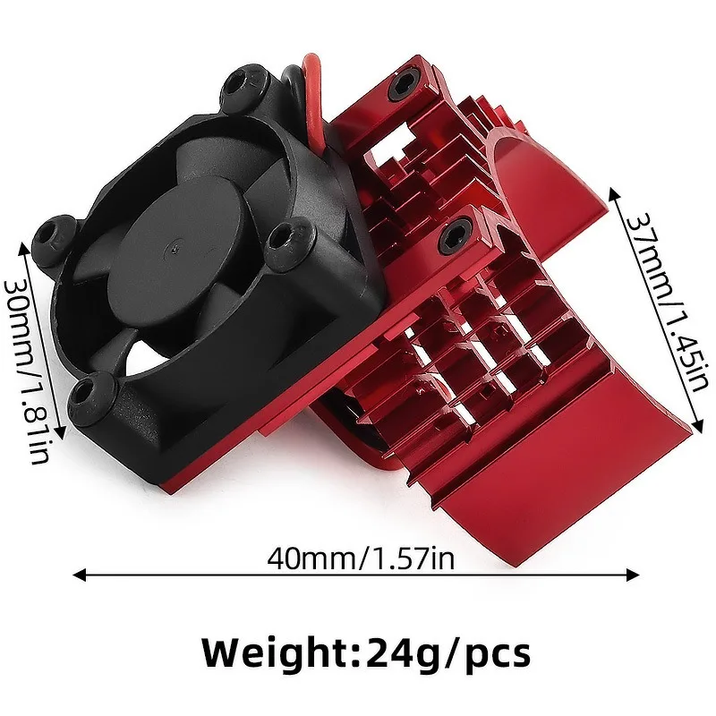 30 mm Motorkühlventilator für 3650 3660 3670 540, effizienter Aluminium-Kühlkörper, RC-Car-LKW-Upgrade-Teile, D361