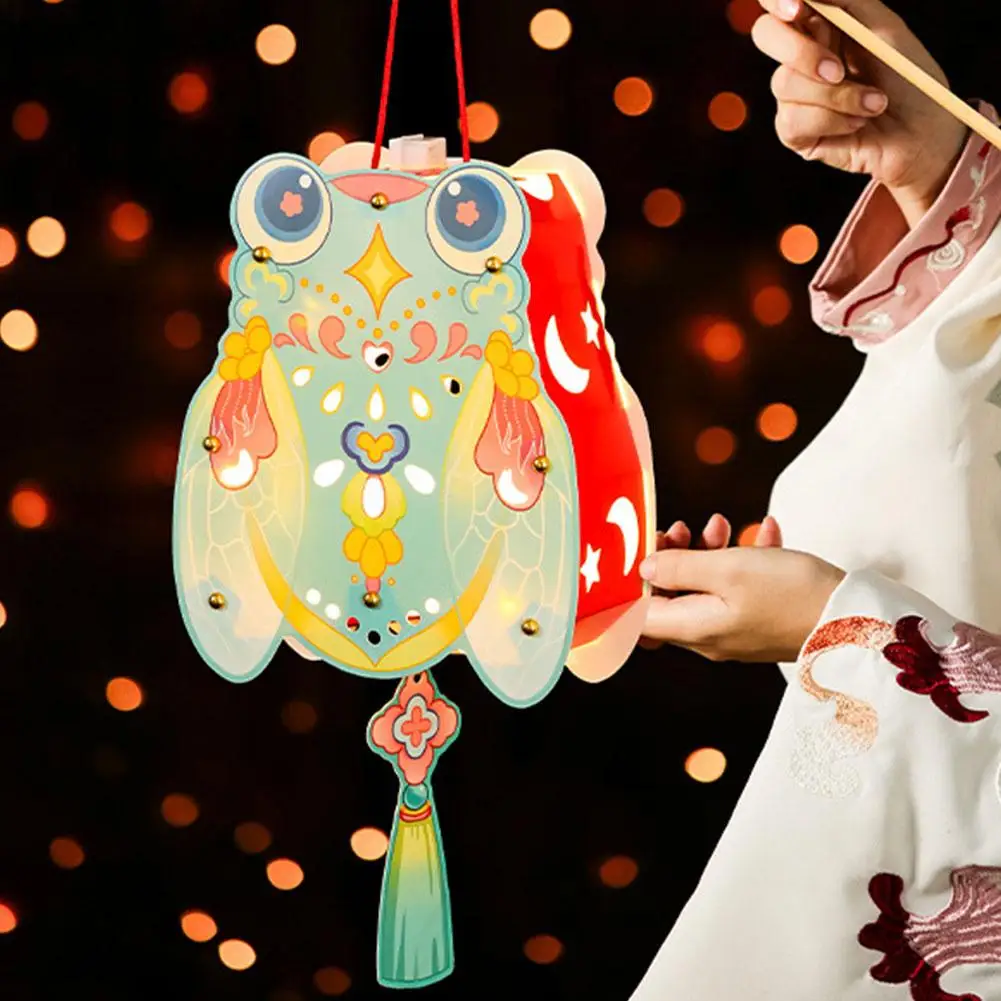 DIY Mid Autumn Festival Lantern Creative Luminous Butterfly Rabbit Lamp Holiday Hanging Light Decor Birthday Gift Lantern