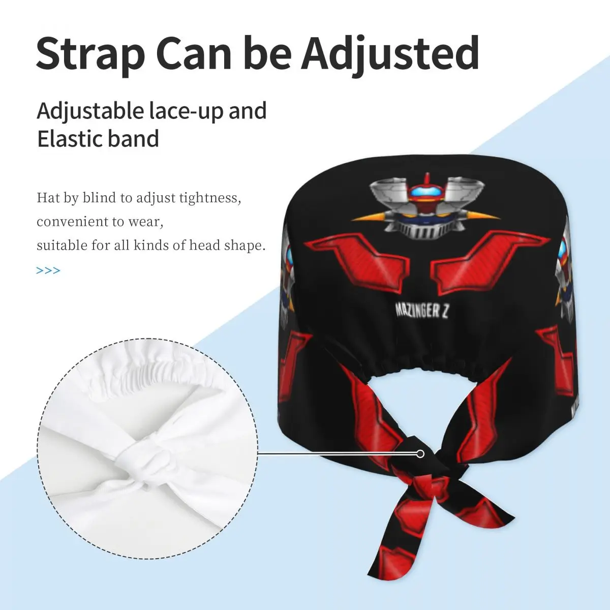 Personnalisé réglable g-grendizeres Z Anime UFO Robot chapeau de travail hommes femmes gommage casquettes gommage soins infirmiers médecin chirurgien casquette pour Chef