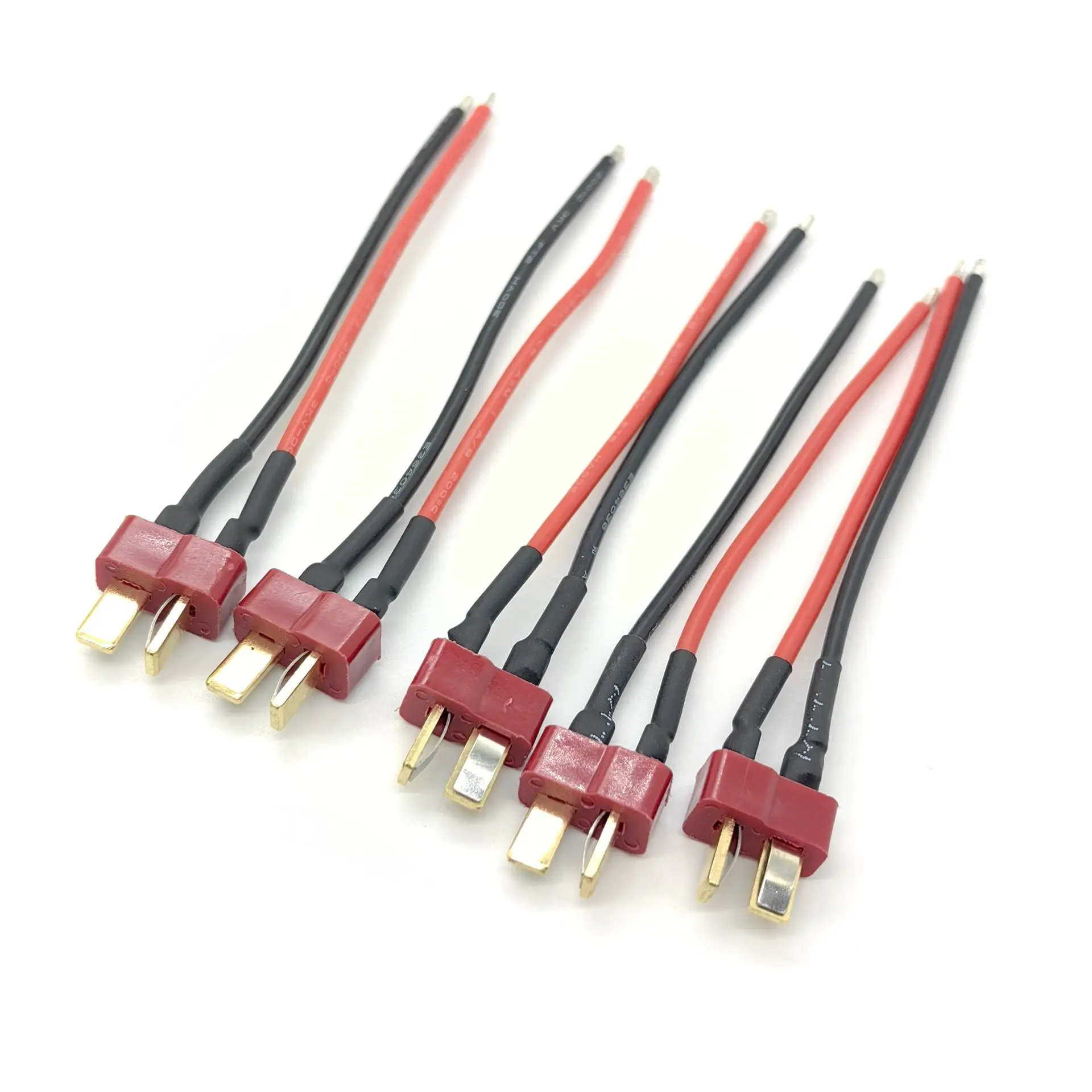 100pcs Electrical deans T type power plugs male t plug Connector Extension silicone Wire Cable Assembly for Rc hobbies toys