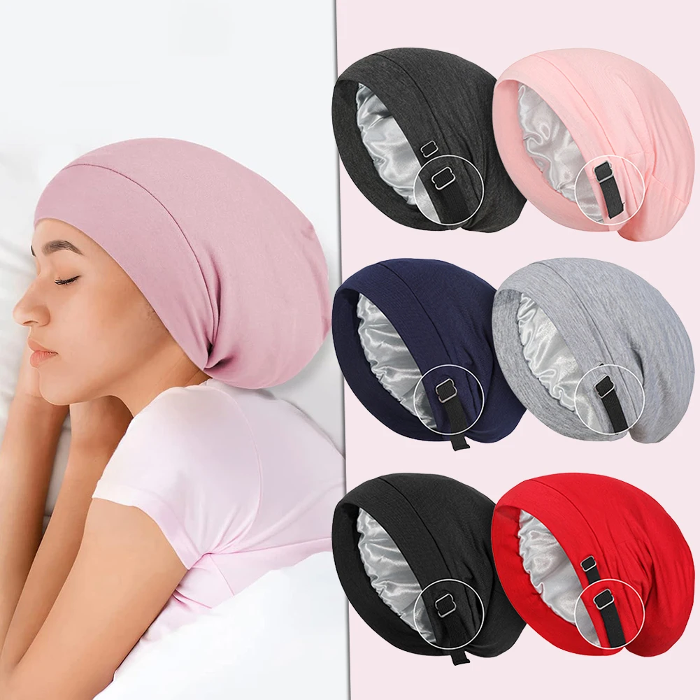 Silk Satins Bonnets For Sleeping Versatile & Stylish Design Birthday Present For Women,Comfortable Adjustable Hair Bonnets