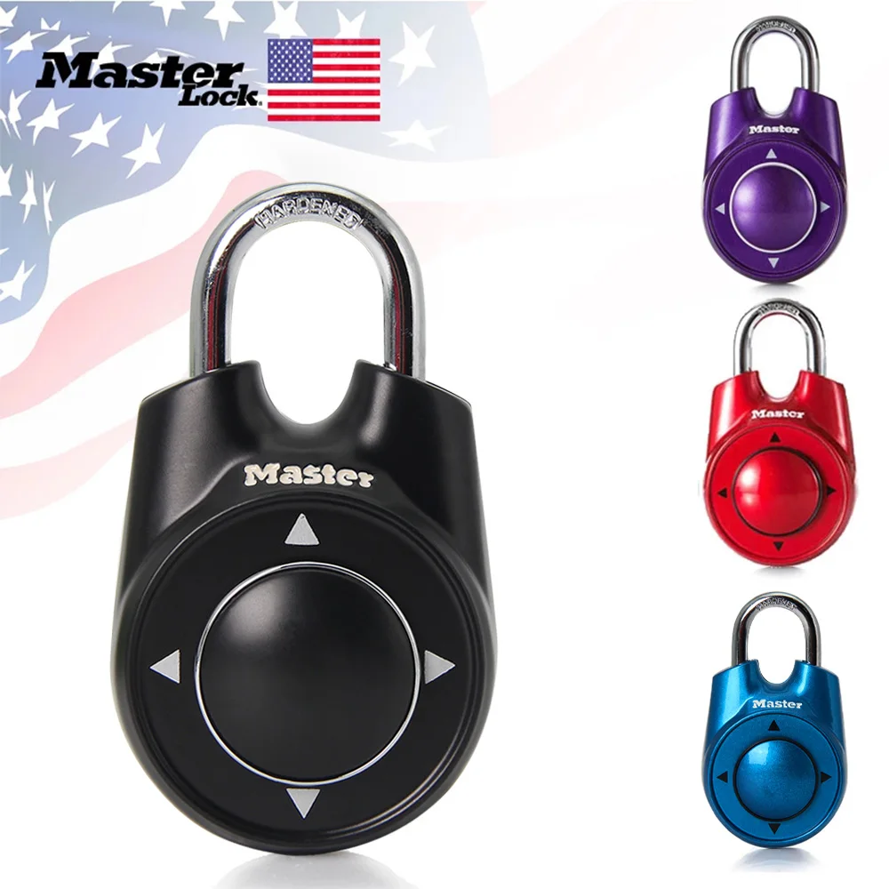 Master Lock Portable Combination Directional Password Padlock Gym School Health Club Security Locker Keyless Door Lock 1500ID