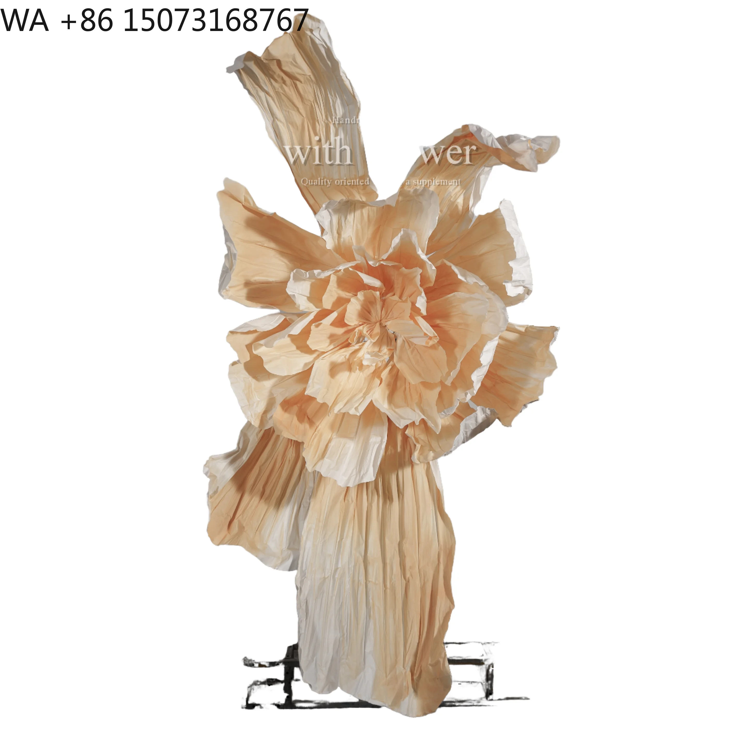 

Handmade Artificial Paper Flowers for Wedding and Party Stage Decoration Customizable Giant Flowers Background From Supplier
