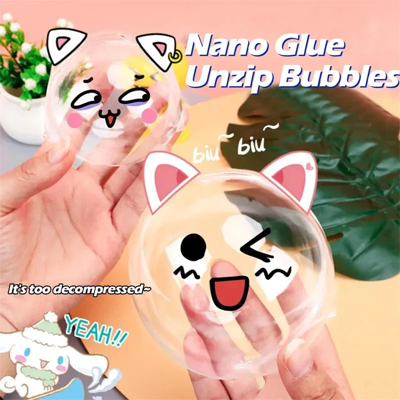 Imagem -03 - Diy Nano Bubble Tape Grupo Multipurpose Blowing Craft Crianças Pinch Toy Making Reutilizável High Sticky Glitter Adesivo Dupla Face