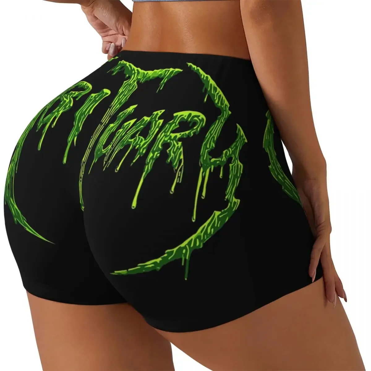 Custom Adult Obituary Band Logo Death Metal Trucker Women Gym Workout Running Shorts Athletic Volleyball Biker Yoga Shorts