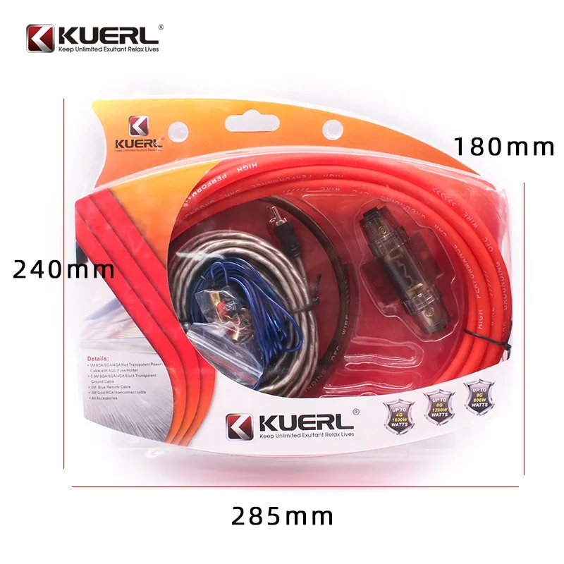 

Wholesale Amplifier Installation Wiring Kits Car Audio Accessories 6GA Cable Kit Professional Amplifier Wire Kit
