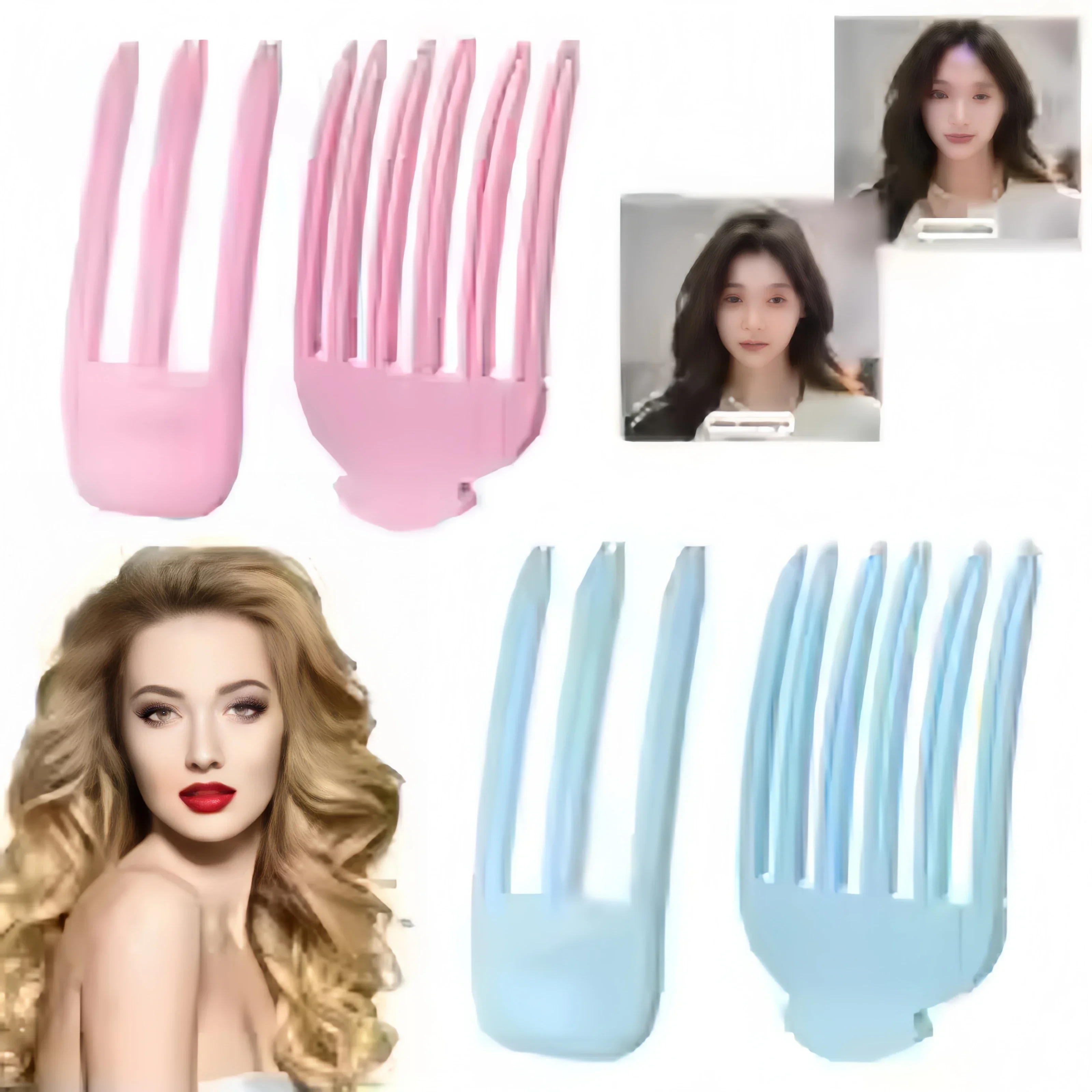 1/2pcs Heatless Hair Curling Clips Natural Fluffy Hair Styling Tool No Heat DIY Hair Care Roots for Volume and Texture